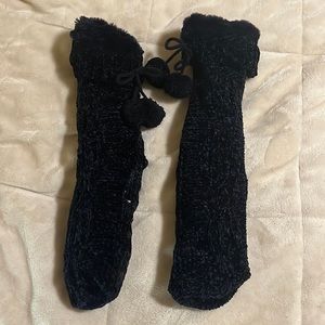 Brand New Navy Fuzzy Socks